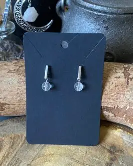 Boucles d'oreilles Sélène en Cristal de Roche 6mm