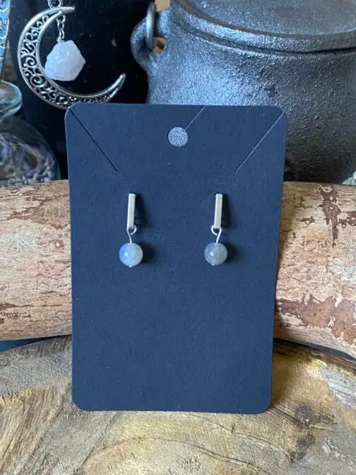 Boucles d'oreilles en labradorite